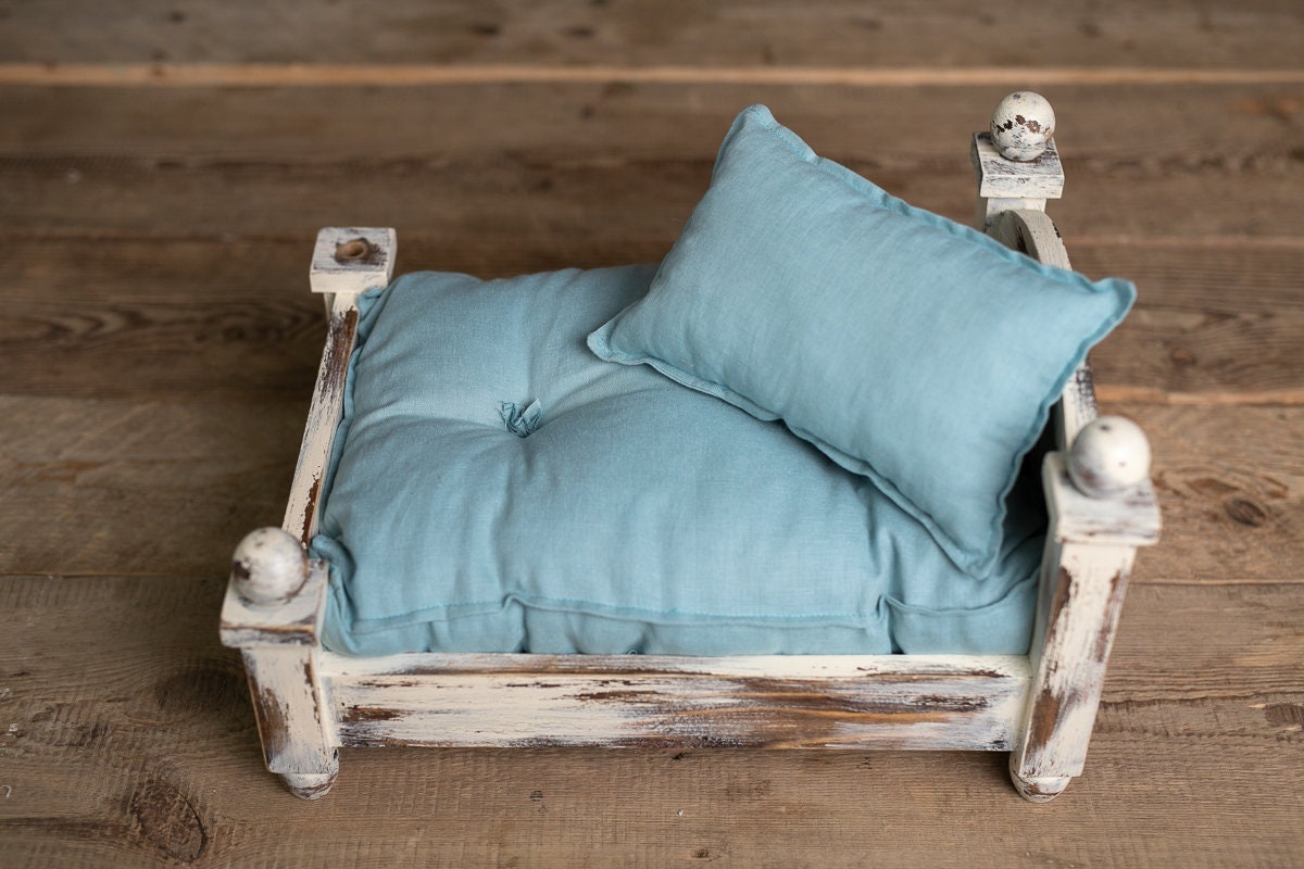Newborn linen Posing Bed Pillow & Pillow,Newborn Floor Poser Pillow,Newborn Bedding Prop,Newborn Photography Prop Bed,Newborn Posing Pillow