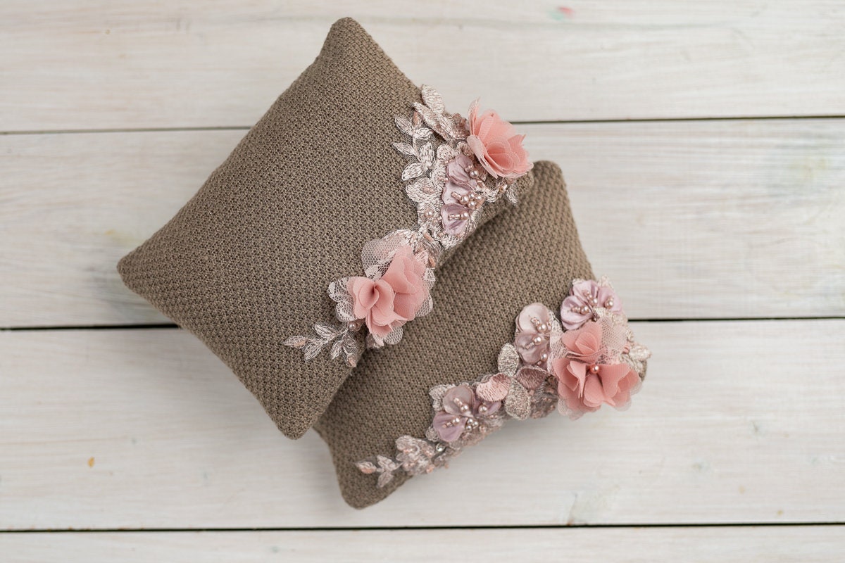 Newborn Headband Girl,Newborn lace Pillow,Newborn Photography Props,Newborn props for photography,Newborn posing pillow,Newborn props set