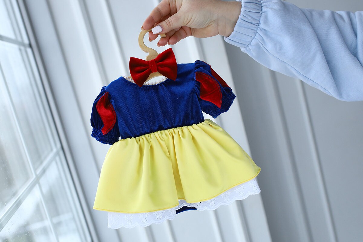 Snow White Princess Dress newborn girl photoshoot outfit,Snow White Toddler newborn girl Costume,Snow White dress with headband photo prop.