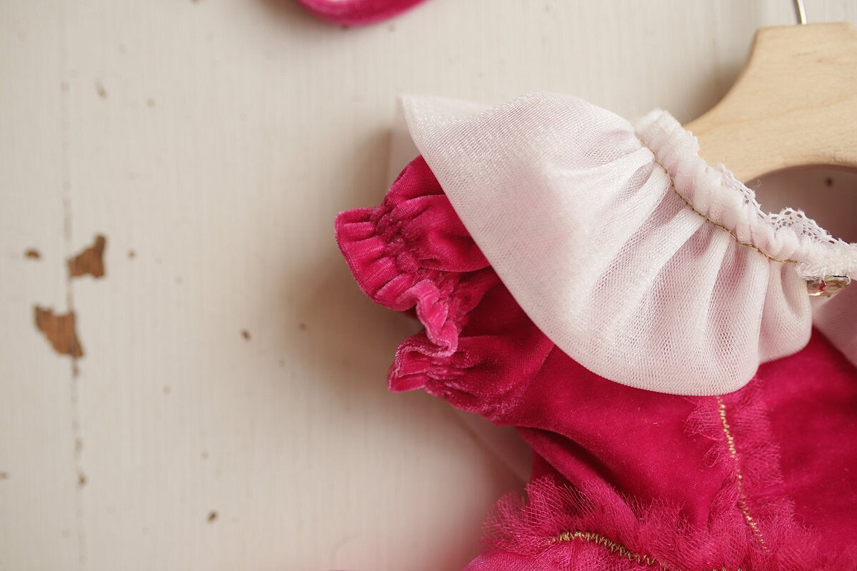 Newborn Baby girl Sleeping Beauty dress romper, Sleeping Princess costume for Newborn Photography, Sleeping Beauty Costume Dress & headband