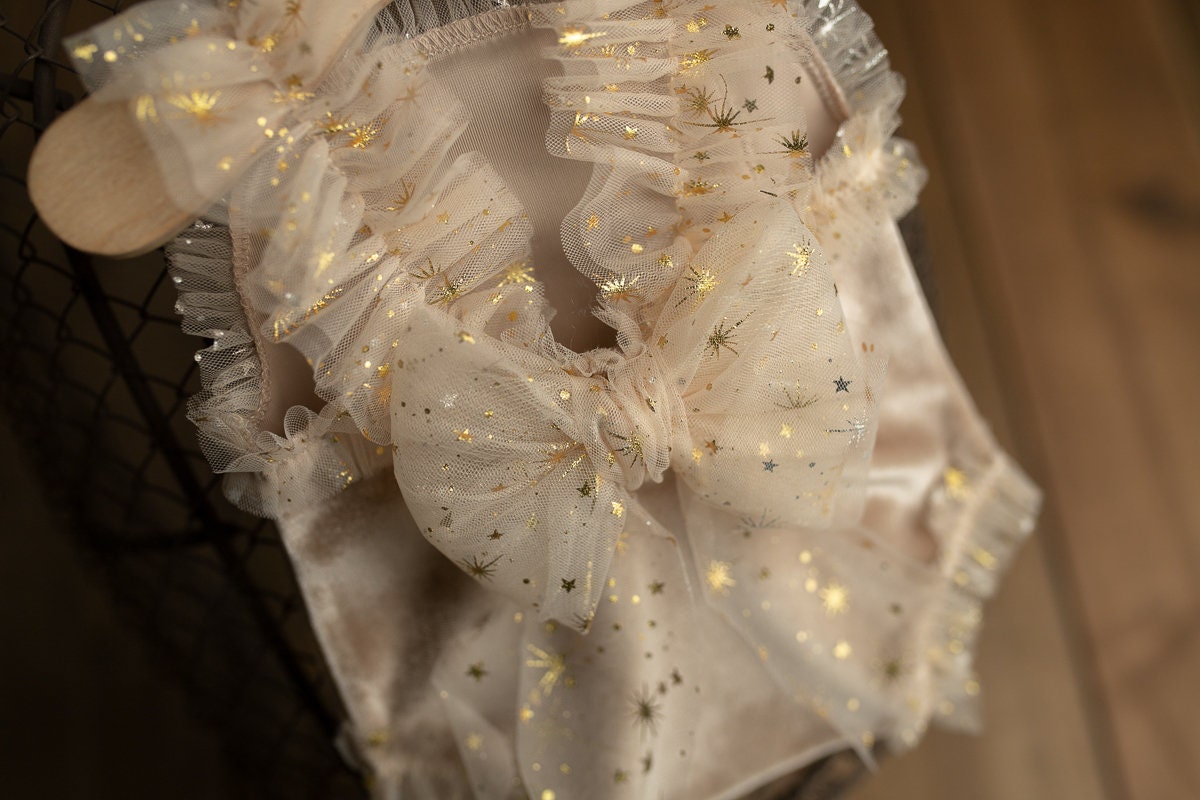 Newborn romper with Headband for newborn girls, Newborn Lace Romper, Newborn Outfit, Newborn Girl Outfit, Newborn Photography Props, RTS!