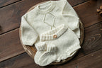 Newborn Knit romper,Newborn Knited set,Newborn socks,Newborn outfit,Newborn photography,Pregnancy gift,Knitted newborn photo props