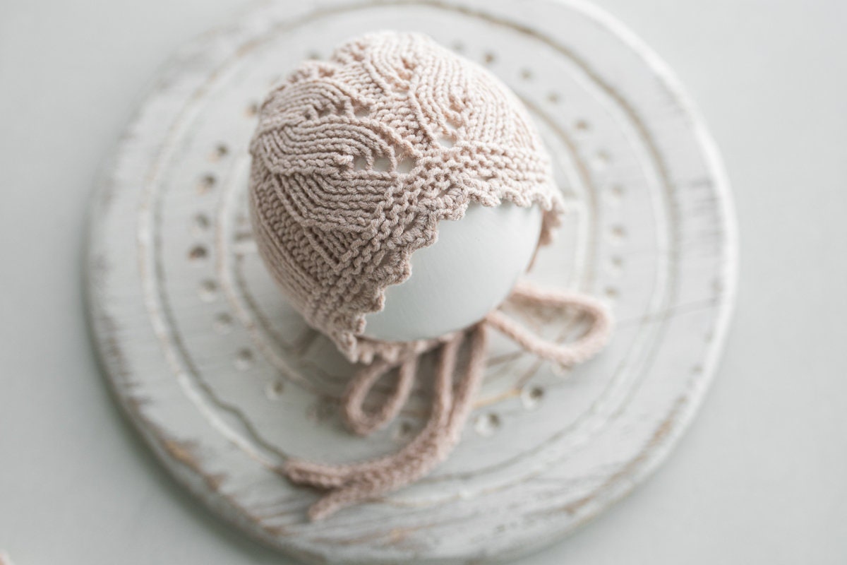 Knitted romper & bonnet,Newborn Photography Prop Set,Newborn photography outfit,Newborn girl photoshoot outfit,Pregnancy gift,Newborn props