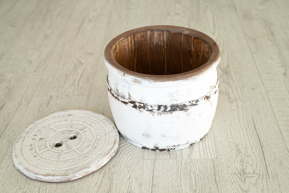 Newborn wood barrel,Newborn barrel,Newborn wooden bowl,Carved Wooden barrel,Newborn photography,Newborn photo prop,Newborn wood bucket