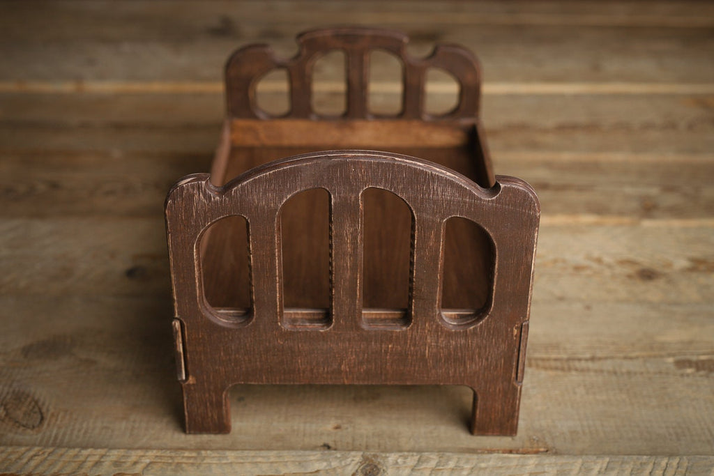 Newborn Wooden Bed,Real Wood Newborn crib Prop,Newborn Photography Props,Newborn Photo Prop,Nursery Decor,Doll Bed,Rustic Wooden Bed