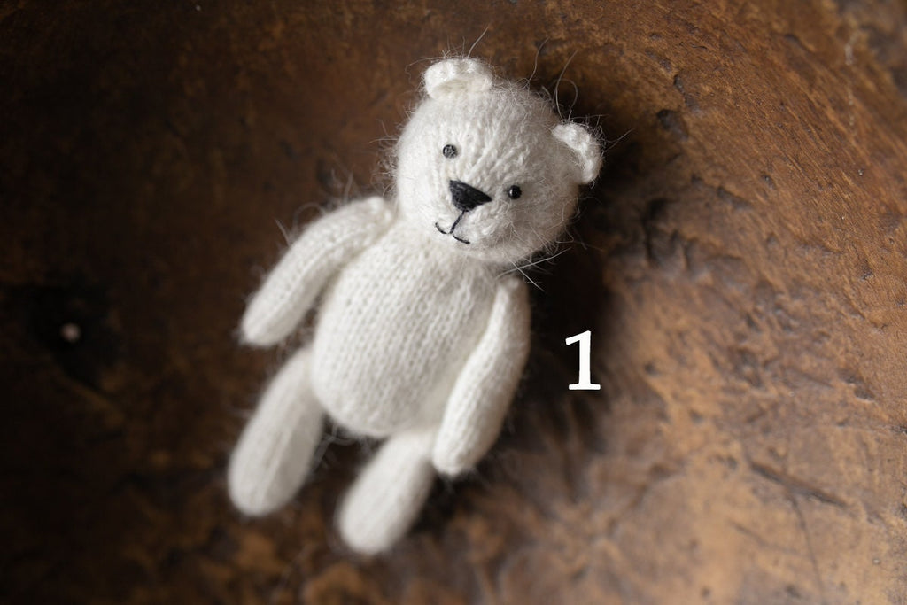 Newborn Knit Teddy Bear Outfit with Toy,Newborn Photography Props Set, Newborn Teddy Bear Outfit, Newborn Photo Props,Baby Bear Crochet Toy