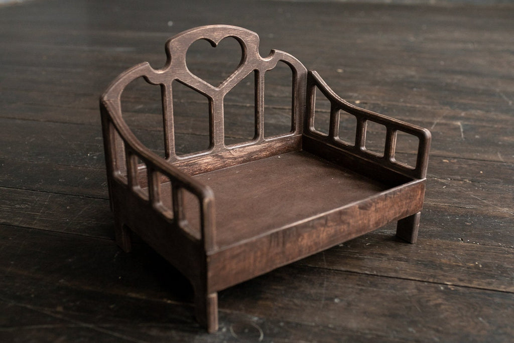 Newborn Wooden Bed,Real Wood Newborn Bed Prop,Newborn Photography Props,Newborn Photo Prop,Nursery Decor,Doll Bed,Rustic Wooden Bed