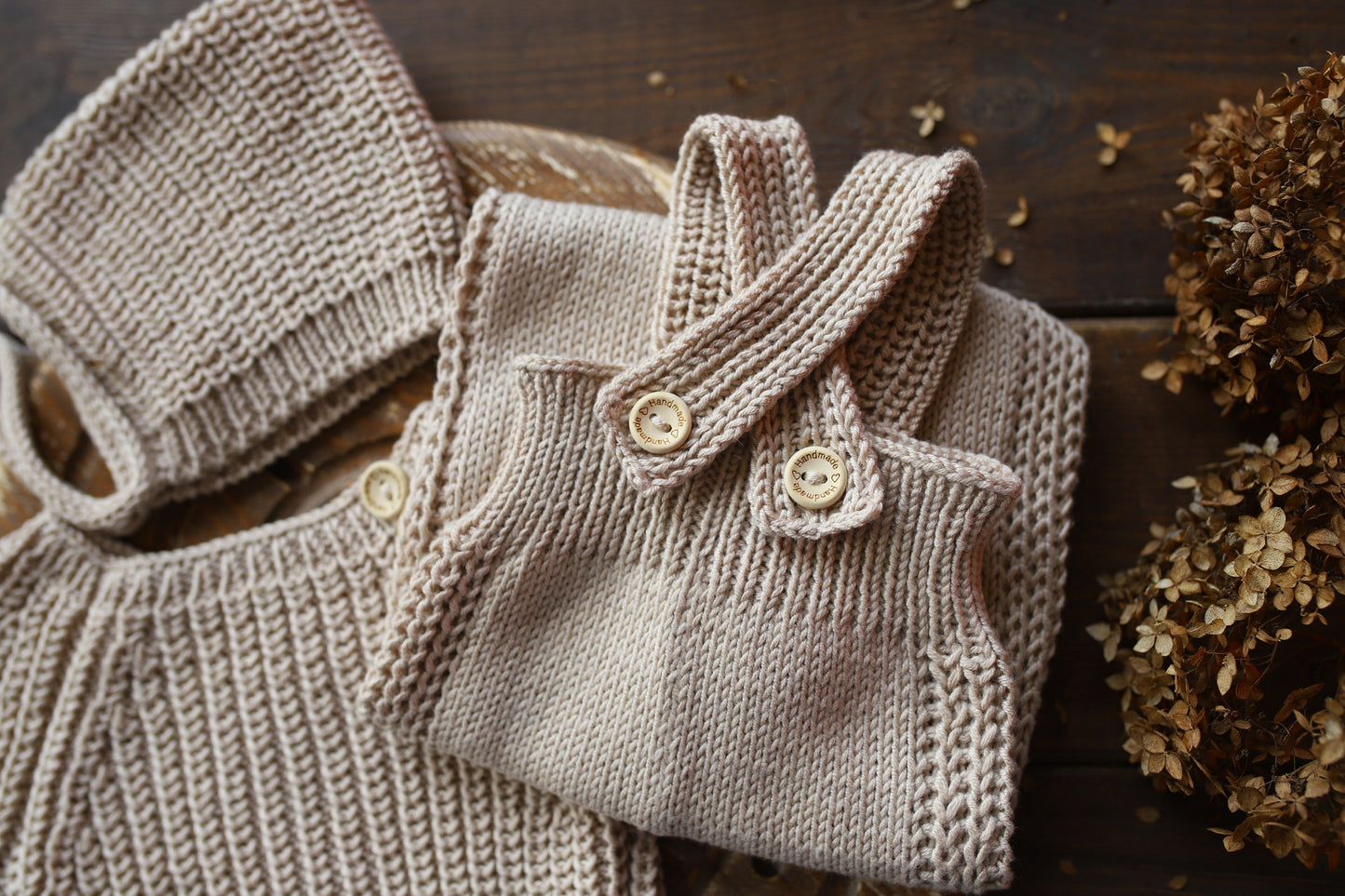 Newborn Knited set,Newborn Knit romper,Newborn Hat,Newborn outfit,Newborn photography,Pregnancy gift,Knitted newborn photo props