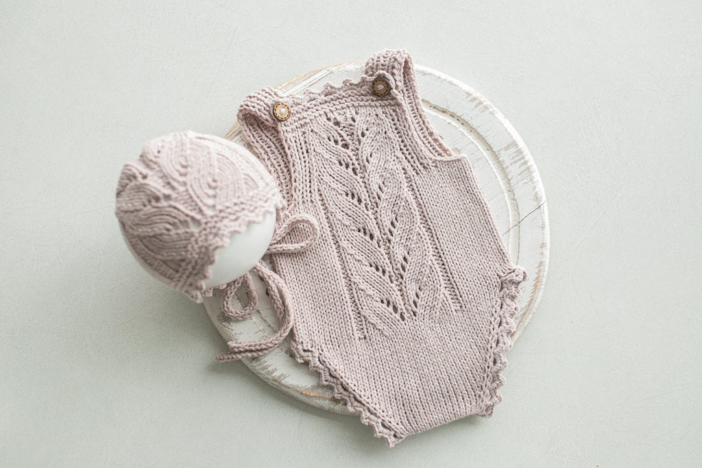 Knitted romper & bonnet,Newborn Photography Prop Set,Newborn photography outfit,Newborn girl photoshoot outfit,Pregnancy gift,Newborn props