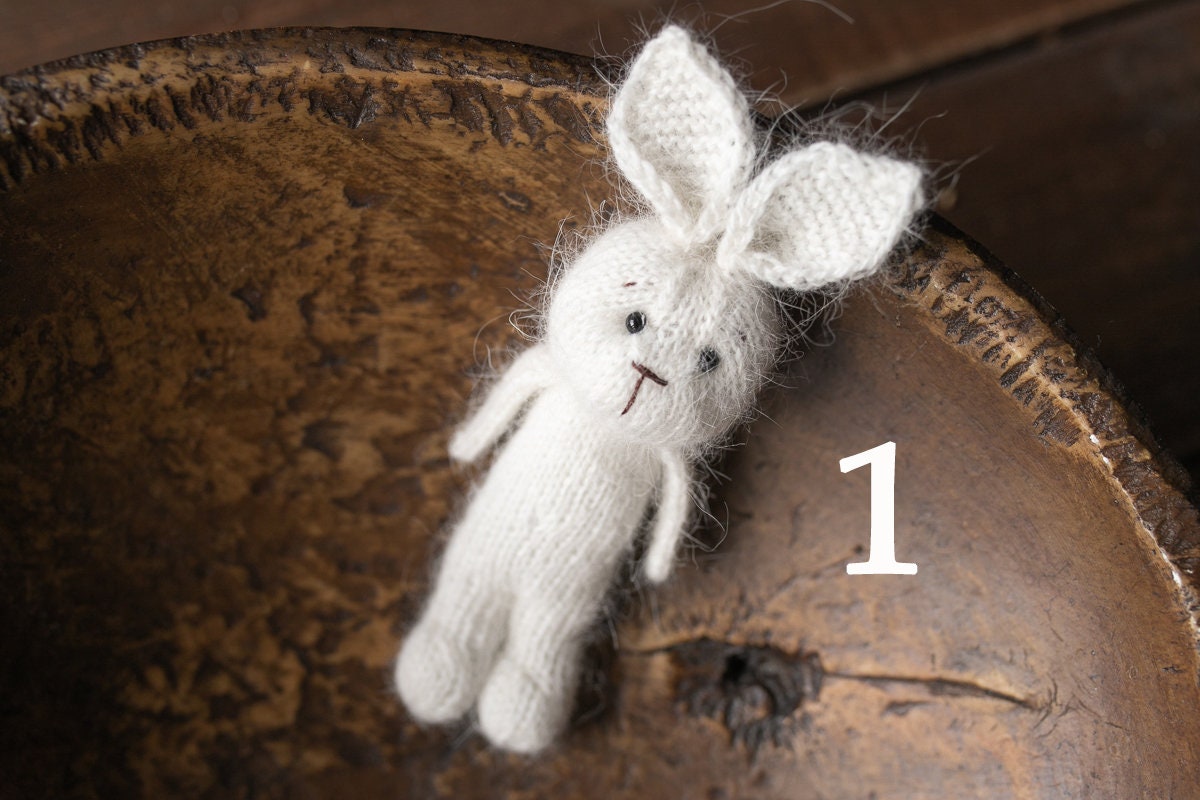 Knitted Newborn  Bunny Toy for Photography,Newborn Crochet Rabbit Toy,Newborn Photography props,Easter bunny knitted toy,Newborn Props Set