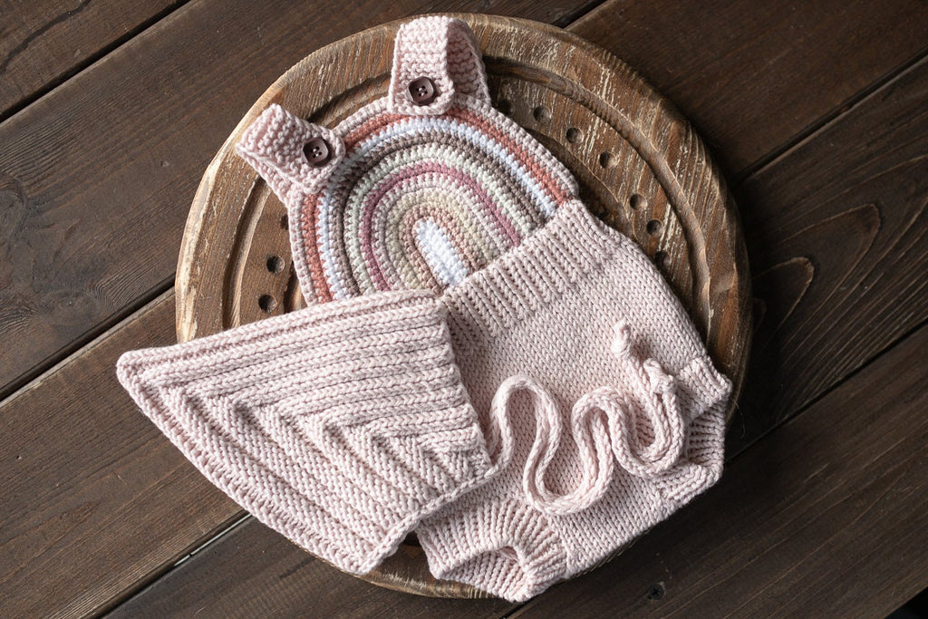 Newborn Knit romper,Newborn Knited set,Newborn Hat,Newborn outfit,Newborn cap,Newborn photography,Pregnancy gift,Knitted newborn photo props