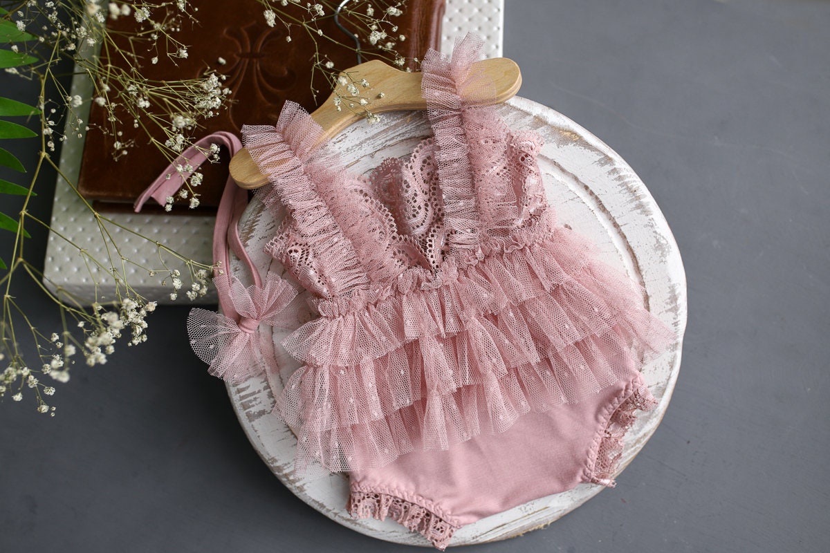 Newborn photo outfit girl,Newborn romper & Headband newborn girls,Newborn Outfit,Newborn Photography Props,Newborn Photo Prop,Pregnancy gift