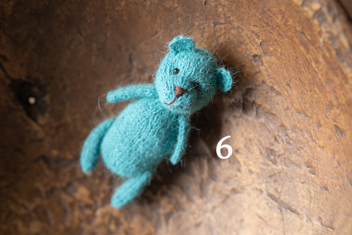 Newborn Knit Teddy Bear Outfit with Toy,Newborn Photography Props Set, Newborn Teddy Bear Outfit, Newborn Photo Props,Baby Bear Crochet Toy