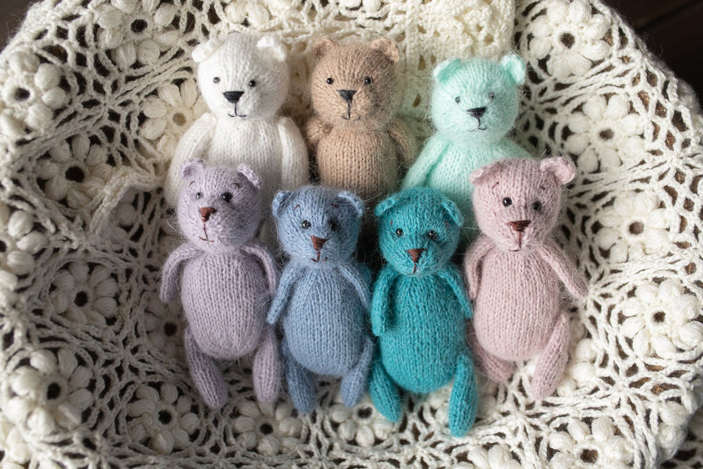 Newborn Knit Teddy Bear Outfit with Toy,Newborn Photography Props Set, Newborn Teddy Bear Outfit, Newborn Photo Props,Baby Bear Crochet Toy