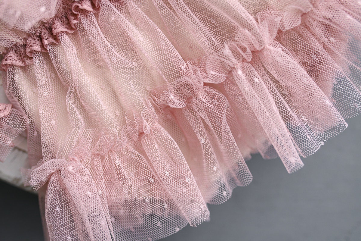 Pink romper newborn girl elegant lace trim,Newborn Girl Outfit,Newborn Photography Prop,Newborn Photo Prop,Newborn baby gift,Pregnancy gift