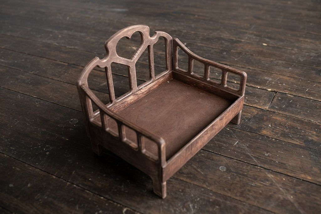 Newborn Wooden Bed,Real Wood Newborn Bed Prop,Newborn Photography Props,Newborn Photo Prop,Nursery Decor,Doll Bed,Rustic Wooden Bed