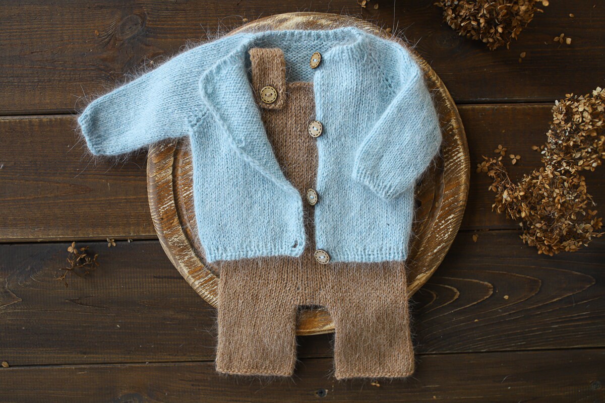 2001Newborn knitted Set-Romper,Bonnet,Bunny Toy,Jacket,Newborn photography outfit,Сable knit romper,Pregnancy gift,newborn props (Copy)