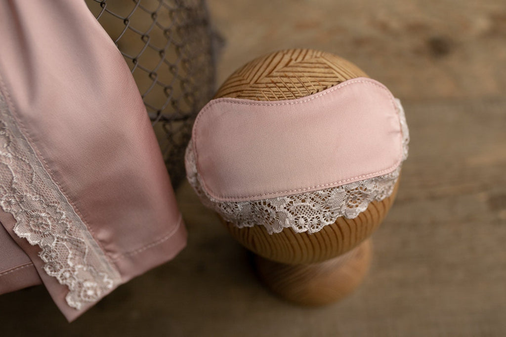 Baby girl outfit,evening robe & blindfold,Photo prop Newborn,Newborn photo prop,Newborn Outfit,Newborn photo outfit girl,Newborn prop outfit