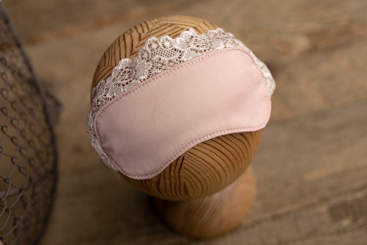 Baby girl outfit,evening robe & blindfold,Photo prop Newborn,Newborn photo prop,Newborn Outfit,Newborn photo outfit girl,Newborn prop outfit