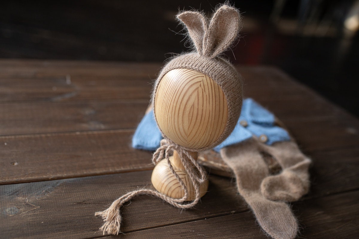 Newborn Knited set,Newborn Knit romper,Newborn Hat,Newborn outfit,Newborn photography,Pregnancy gift,Knitted newborn photo props