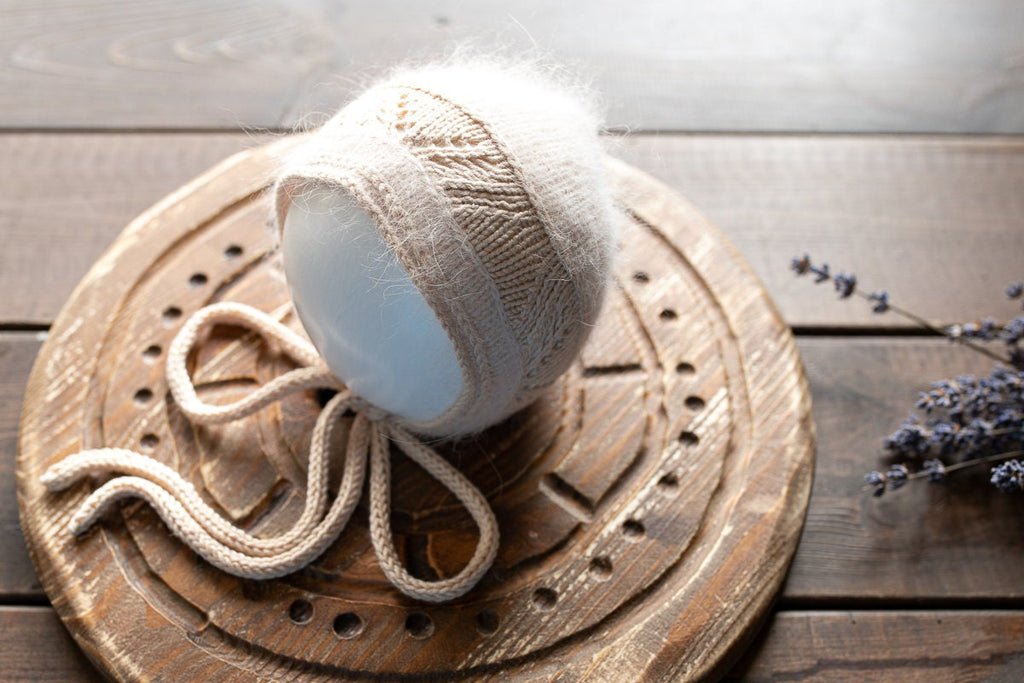 Knitted romper and bonnet,Newborn Photography Prop Set,Newborn photography outfit,Newborn girl photoshoot outfit,Pregnancy gift