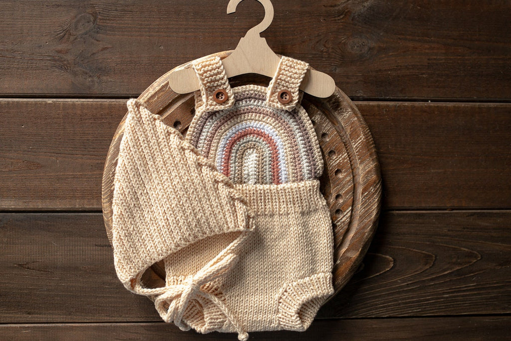 Newborn Knit romper,Newborn Knited set,Newborn Hat,Newborn outfit,Newborn cap,Newborn photography,Pregnancy gift,Knitted newborn photo props