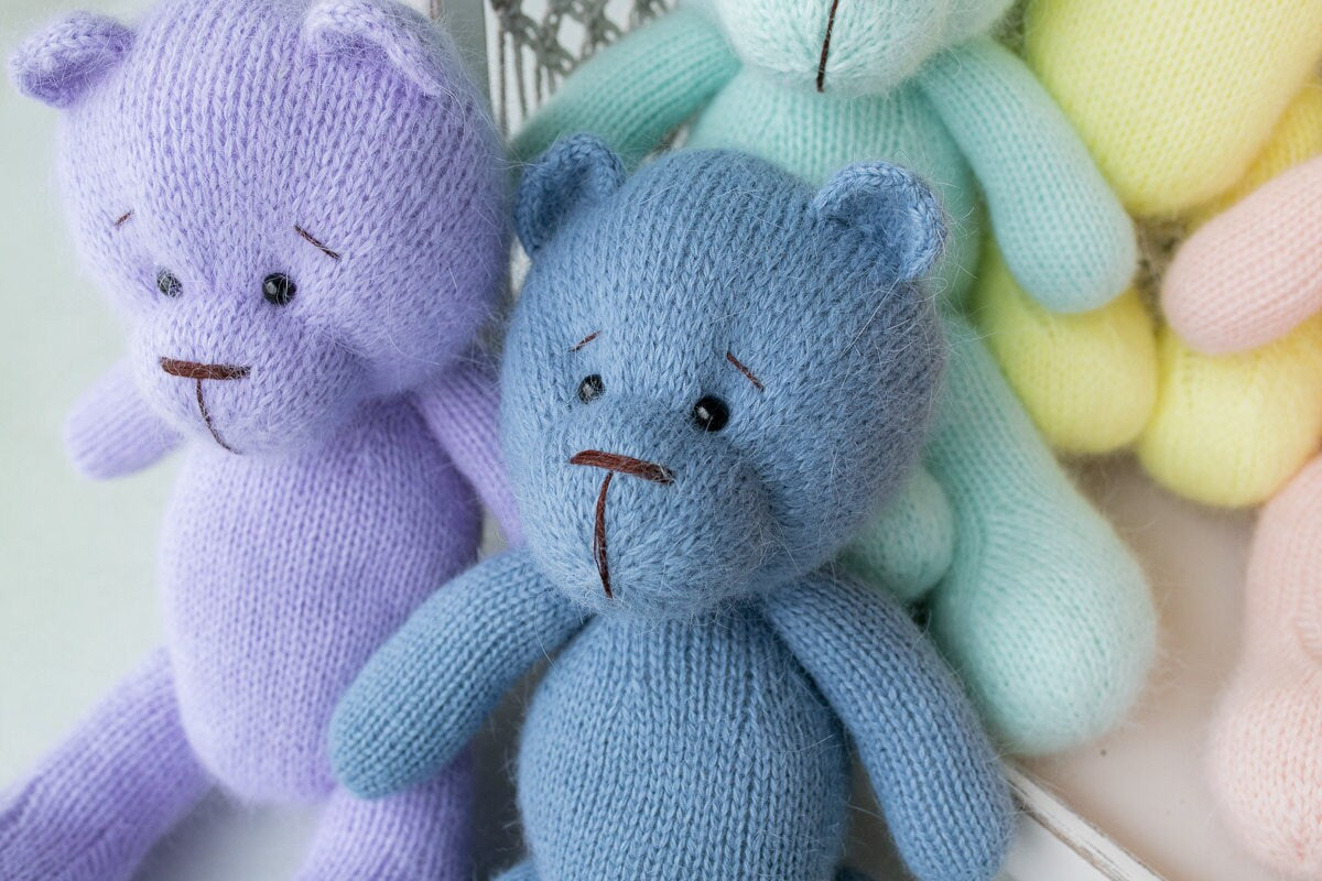 Newborn Knit Teddy Bear Outfit with Toy,Big Knitted Teddy Bear Toys, Newborn Teddy Bear Outfit, Newborn Photo Props,Baby Bear Crochet Toy