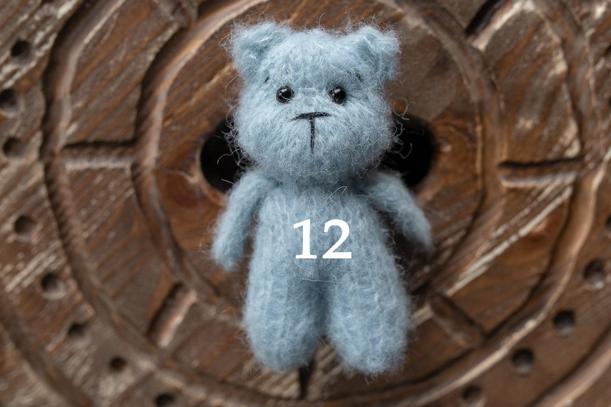 Newborn Knit Teddy Bear Outfit with Toy,Newborn Photography Props Set, Newborn Teddy Bear Outfit, Newborn Photo Props,Baby Bear Crochet Toy