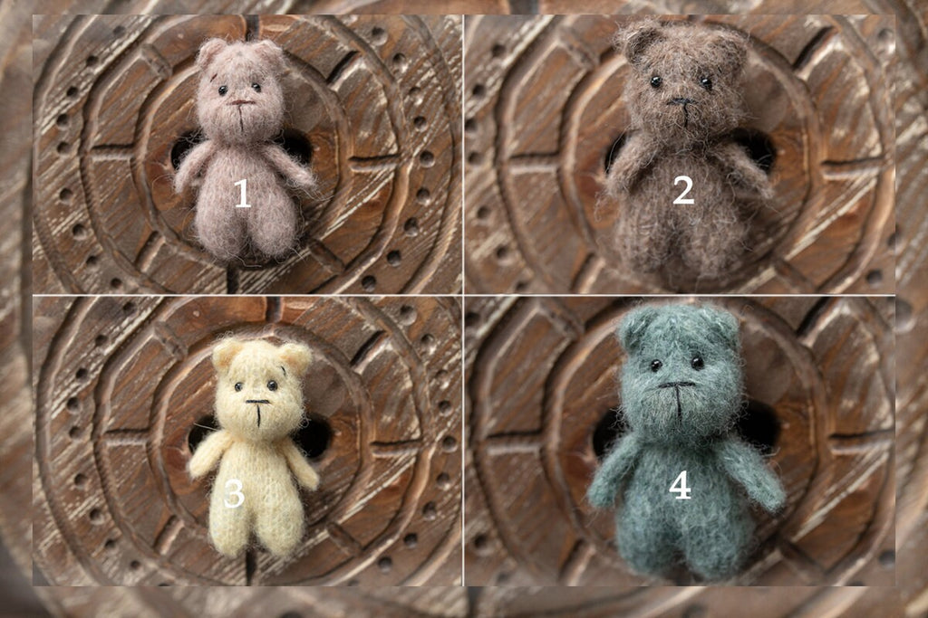 Newborn Knit Teddy Bear Outfit with Toy,Newborn Photography Props Set, Newborn Teddy Bear Outfit, Newborn Photo Props,Baby Bear Crochet Toy
