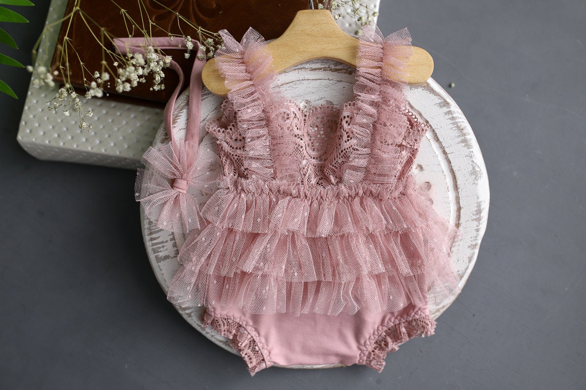 Newborn photo outfit girl,Newborn romper & Headband newborn girls,Newborn Outfit,Newborn Photography Props,Newborn Photo Prop,Pregnancy gift