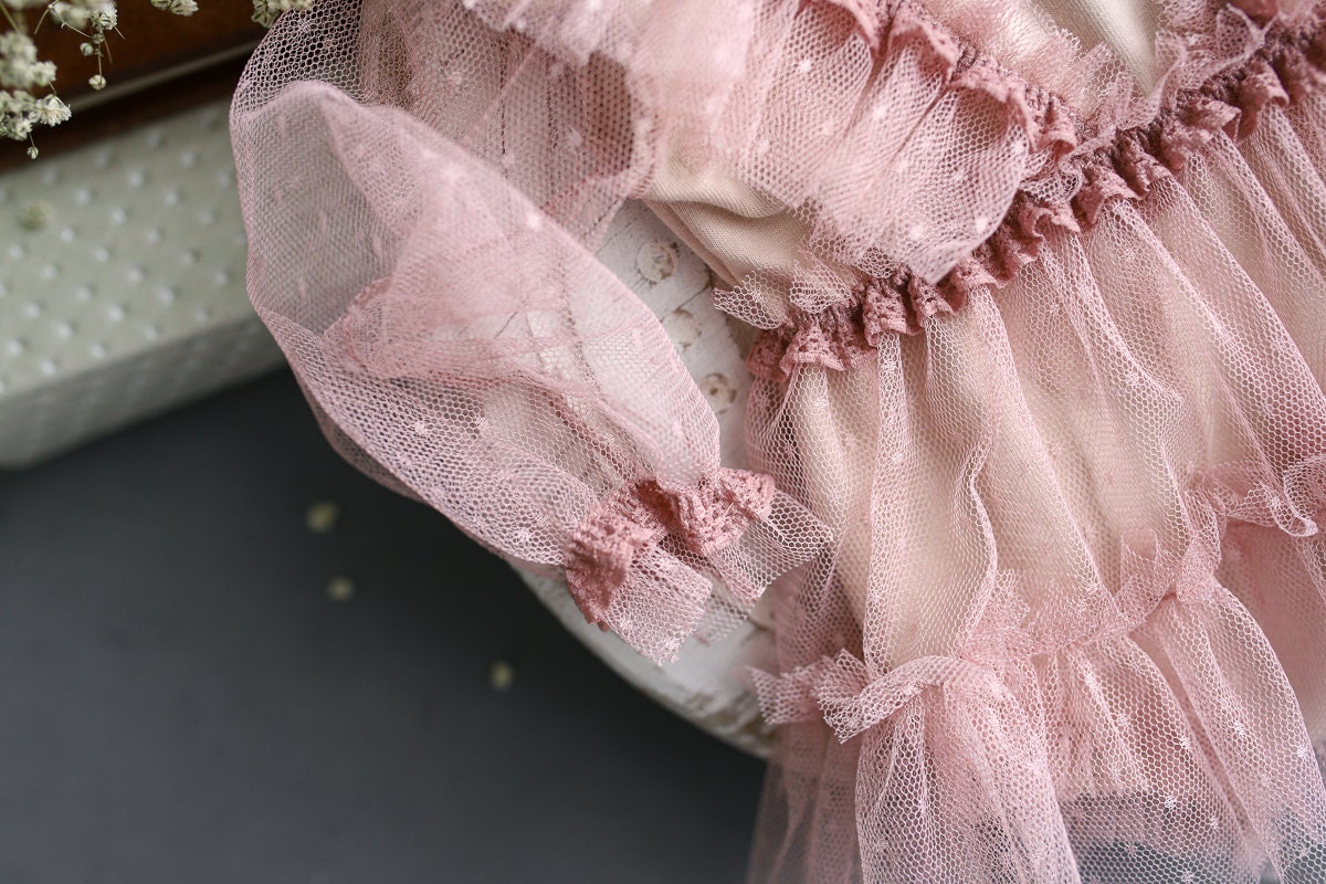 Pink romper newborn girl elegant lace trim,Newborn Girl Outfit,Newborn Photography Prop,Newborn Photo Prop,Newborn baby gift,Pregnancy gift