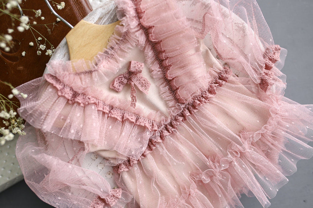 Pink romper newborn girl elegant lace trim,Newborn Girl Outfit,Newborn Photography Prop,Newborn Photo Prop,Newborn baby gift,Pregnancy gift