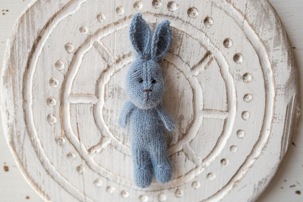 Newborn Knitted Bunny Photography Props,Newborn Bunny Hat,Newborn Knit Bunny Toy,Baby Rabbit Knitted Toy,Newborn Photography Prop
