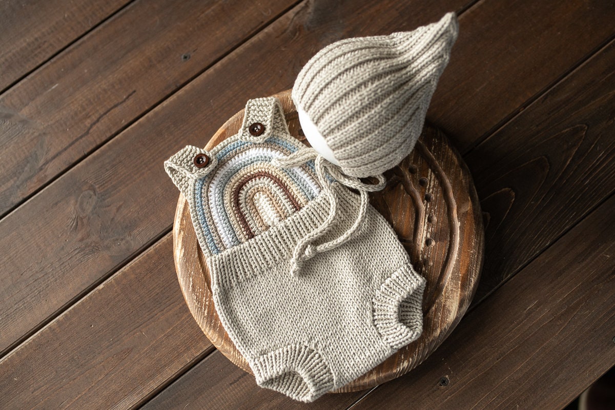 Newborn Knit romper,Newborn Knited set,Newborn Hat,Newborn outfit,Newborn cap,Newborn photography,Pregnancy gift,Knitted newborn photo props