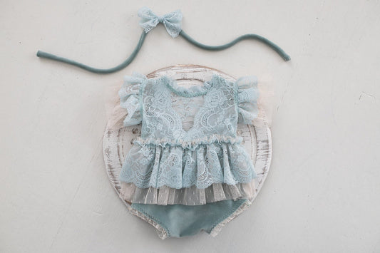 Outfit romper newborn girl & headband,Newborn Girl Outfit,Newborn Photography Props,Newborn baby gift,Pregnancy gift,Newborn Photo Prop
