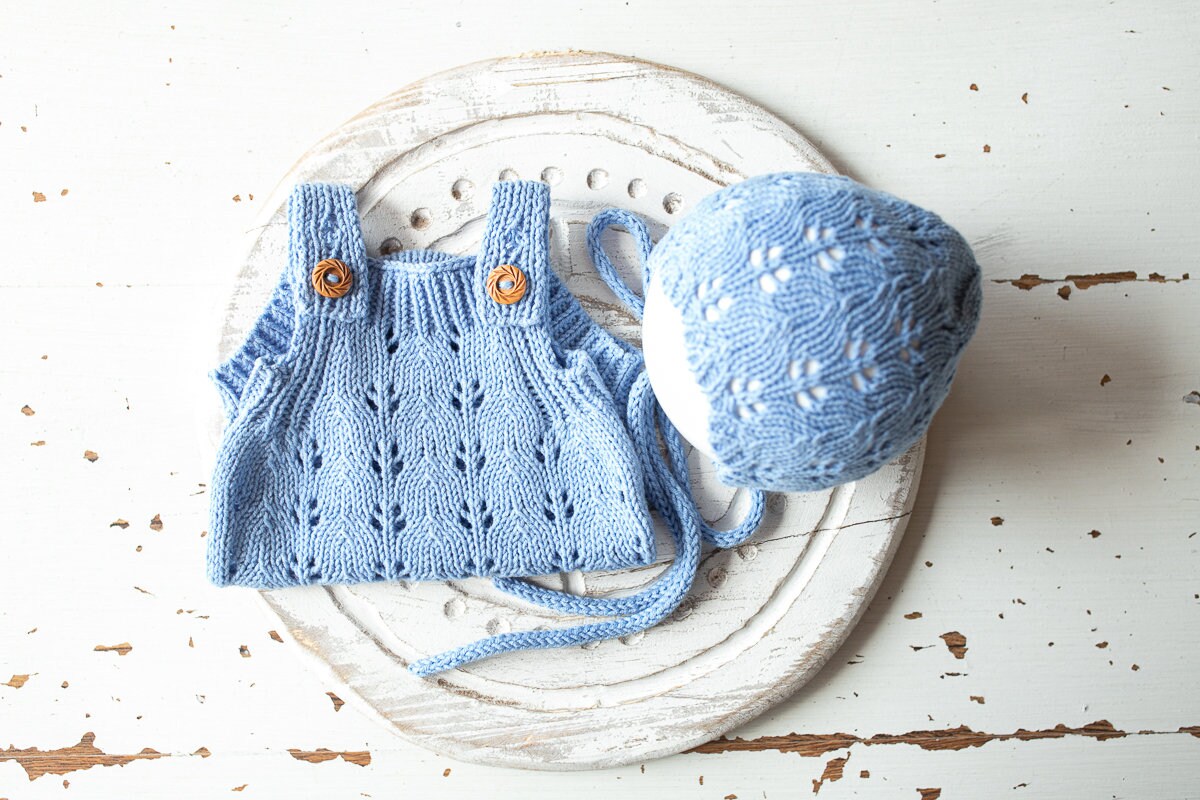 Knitted romper and bonnet,Newborn knitted Set,Newborn photography outfit,Сable knit romper,Pregnancy gift,newborn knit outfit,newborn props
