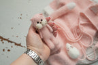 Knitted Kitten Bonnet Romper and toy,Newborn Photography Prop Set,Newborn photography outfit,Newborn photoshoot outfit,Newborn Kitten Outfit