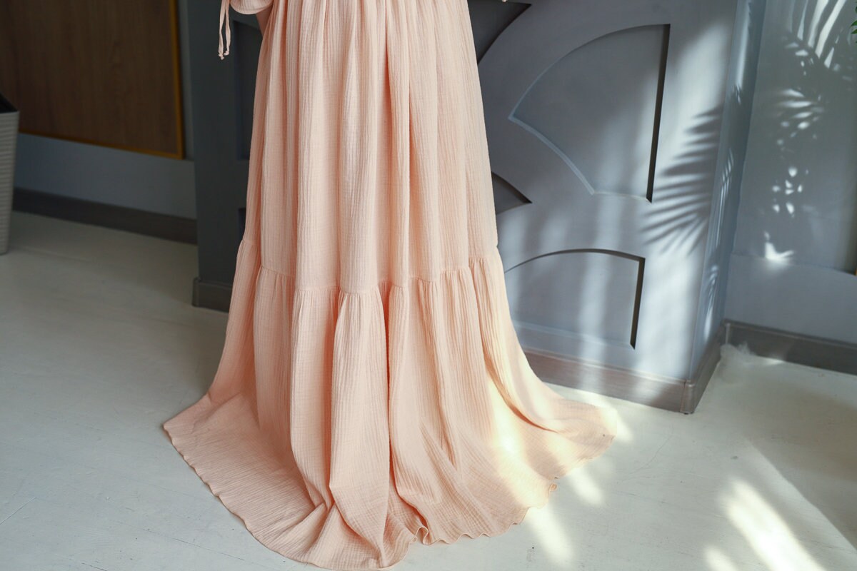 Women's Boho Dress,Muslin Vintage Dress,Dress For The Session,Maternity Dress,Photo Props,Dress For Pregnancy Photo Shoot,long summer dress