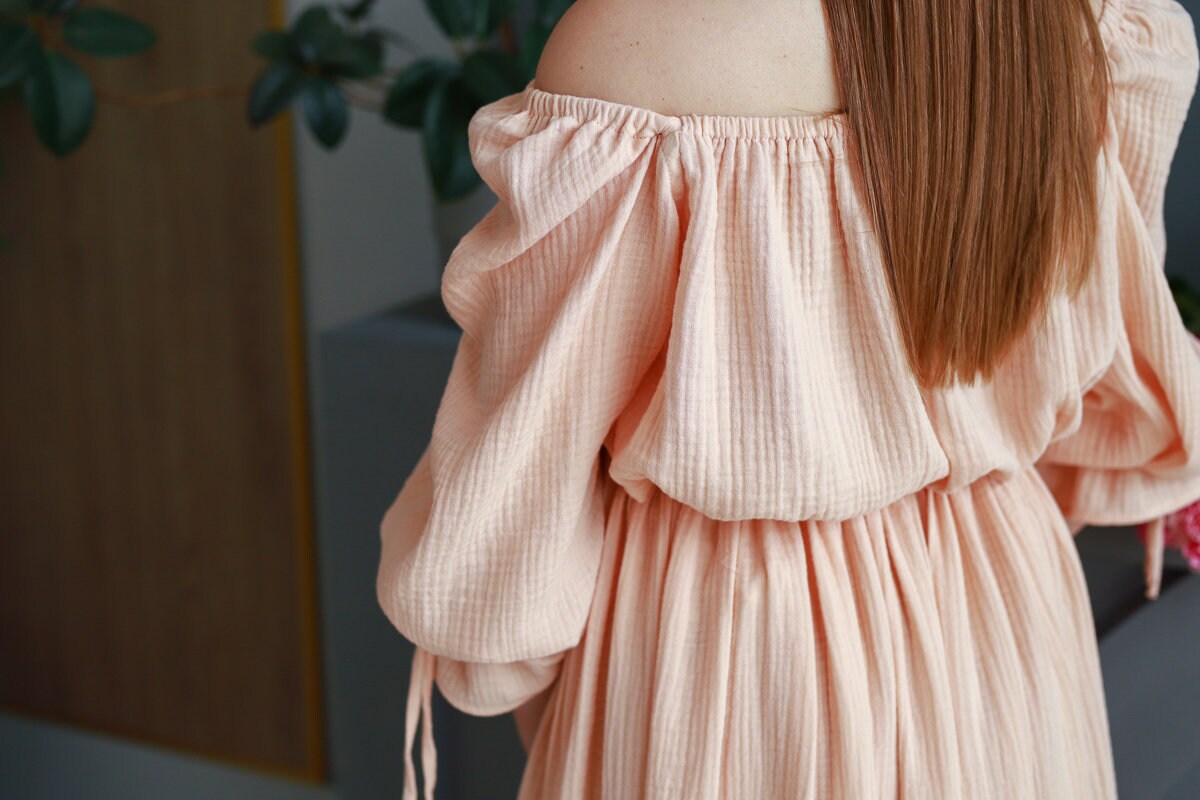 Women's Boho Dress,Muslin Vintage Dress,Dress For The Session,Maternity Dress,Photo Props,Dress For Pregnancy Photo Shoot,long summer dress