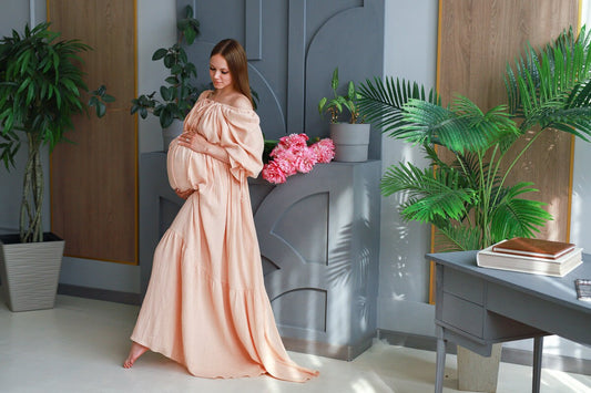 Women's Boho Dress,Muslin Vintage Dress,Dress For The Session,Maternity Dress,Photo Props,Dress For Pregnancy Photo Shoot,long summer dress