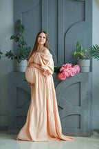 Women's Boho Dress,Muslin Vintage Dress,Dress For The Session,Maternity Dress,Photo Props,Dress For Pregnancy Photo Shoot,long summer dress