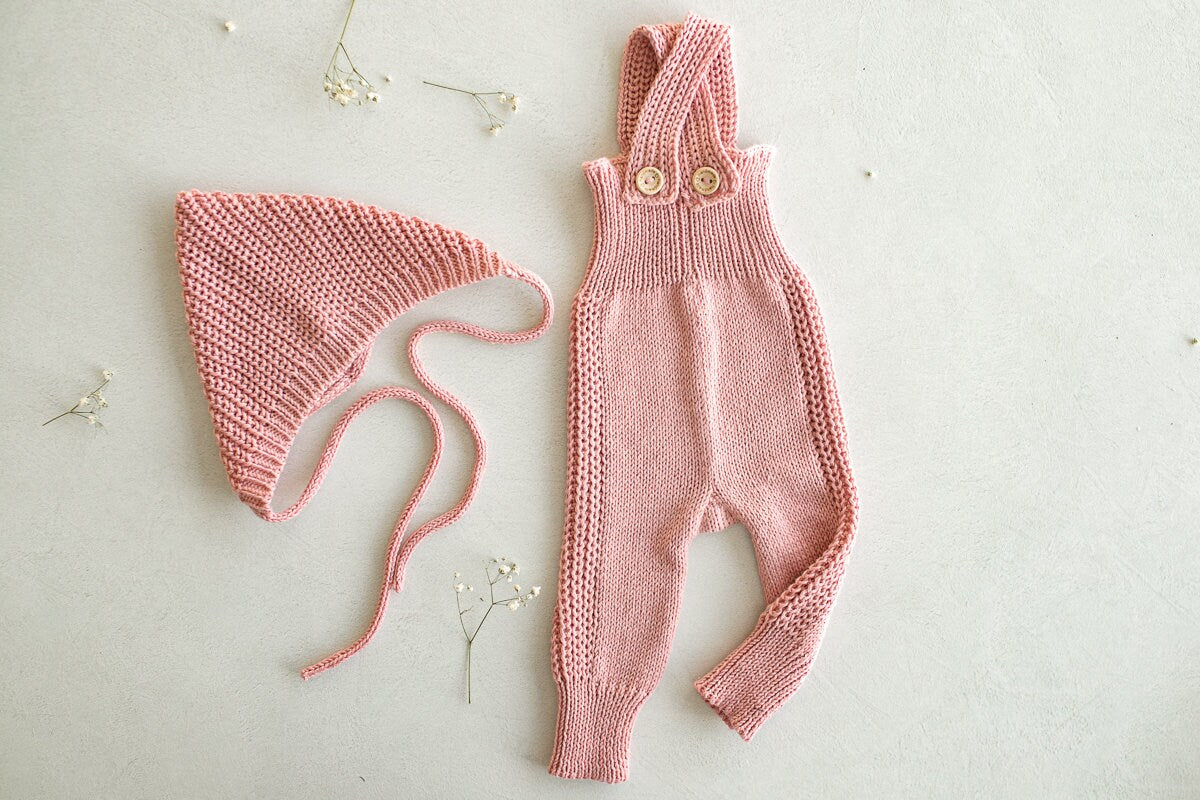 Newborn Knited set,Newborn Knit romper,Newborn Hat,Newborn outfit,Newborn photography,Pregnancy gift,Knitted newborn photo props