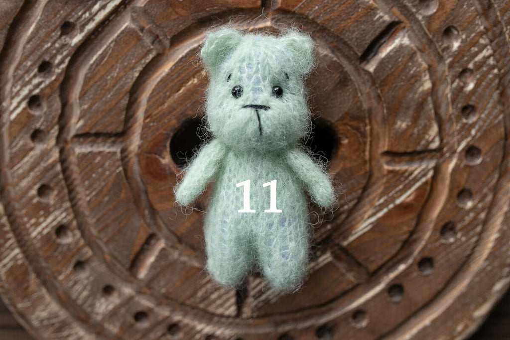 Newborn Knit Teddy Bear Outfit with Toy,Newborn Photography Props Set, Newborn Teddy Bear Outfit, Newborn Photo Props,Baby Bear Crochet Toy