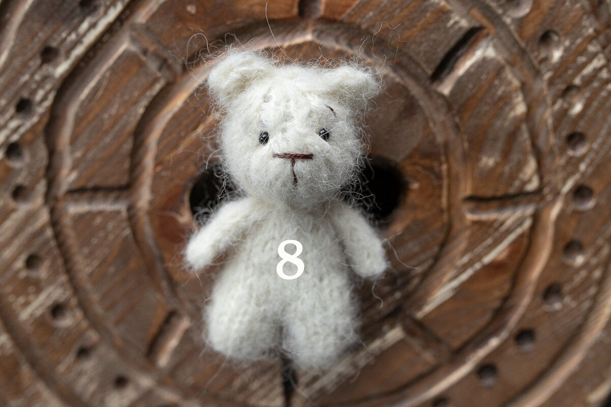 Newborn Knit Teddy Bear Outfit with Toy,Newborn Photography Props Set, Newborn Teddy Bear Outfit, Newborn Photo Props,Baby Bear Crochet Toy