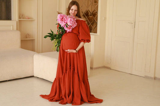 Muslin Vintage Dress,Women's Boho Dress,Dress For The Session,Maternity Dress,Photo Props,Dress For Pregnancy Photo Shoot,long summer dress