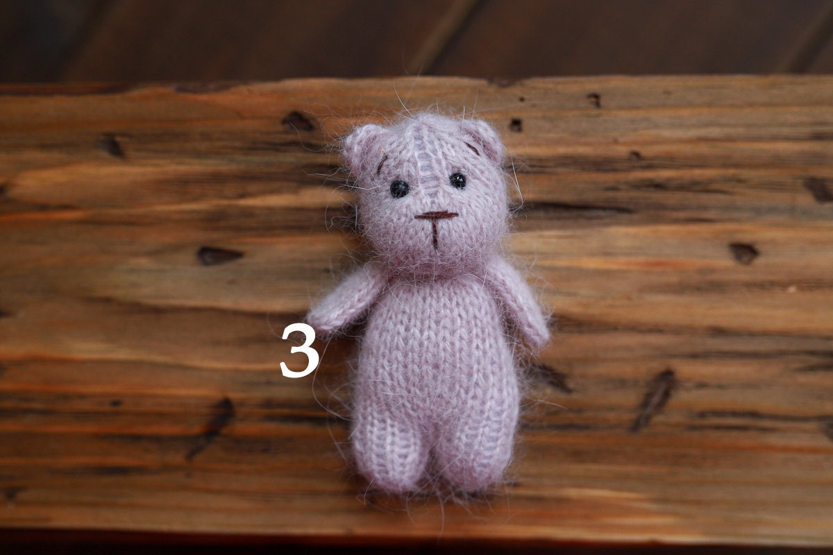 Newborn Knit Teddy Bear Outfit with Toy,Newborn Photography Props Set, Newborn Teddy Bear Outfit, Newborn Photo Props,Baby Bear Crochet Toy