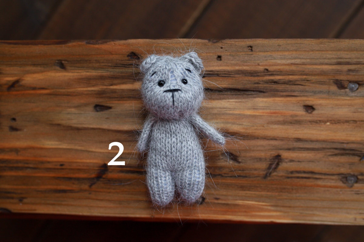 Newborn Knit Teddy Bear Outfit with Toy,Newborn Photography Props Set, Newborn Teddy Bear Outfit, Newborn Photo Props,Baby Bear Crochet Toy