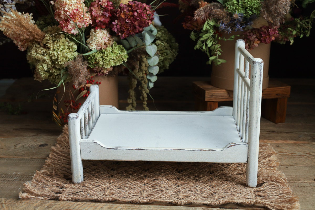 Newborn Wooden Bed,Real Wood Newborn crib Prop,Newborn Photography Props,Newborn Photo Prop,Nursery Decor,Doll Bed,Rustic Wooden Bed