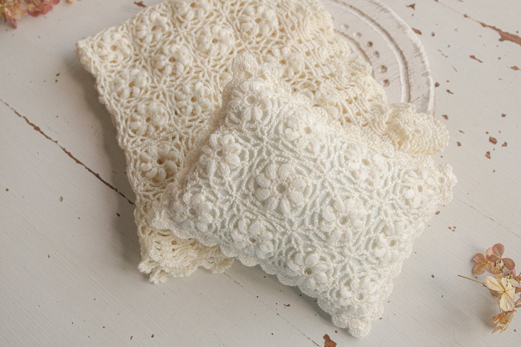 Newborn Photo props Knitted set,Posing blanket,Knitted pillow,Newborn Photography,Photo Prop,Newborn photo prop,Newborn Gift