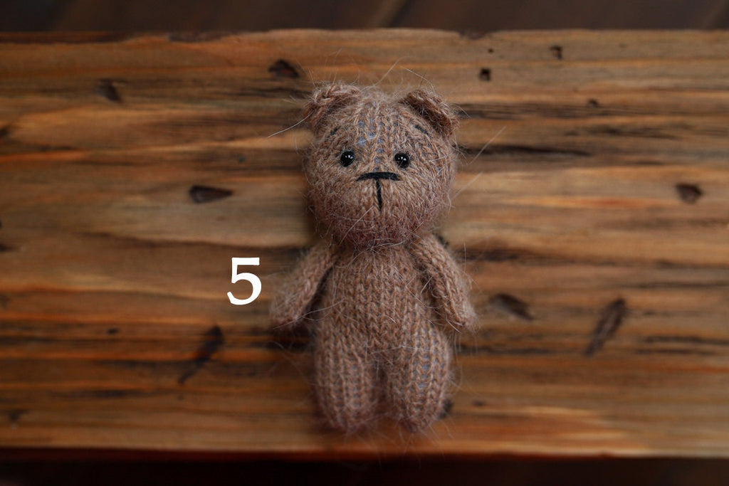 Newborn Knit Teddy Bear Outfit with Toy,Newborn Photography Props Set, Newborn Teddy Bear Outfit, Newborn Photo Props,Baby Bear Crochet Toy